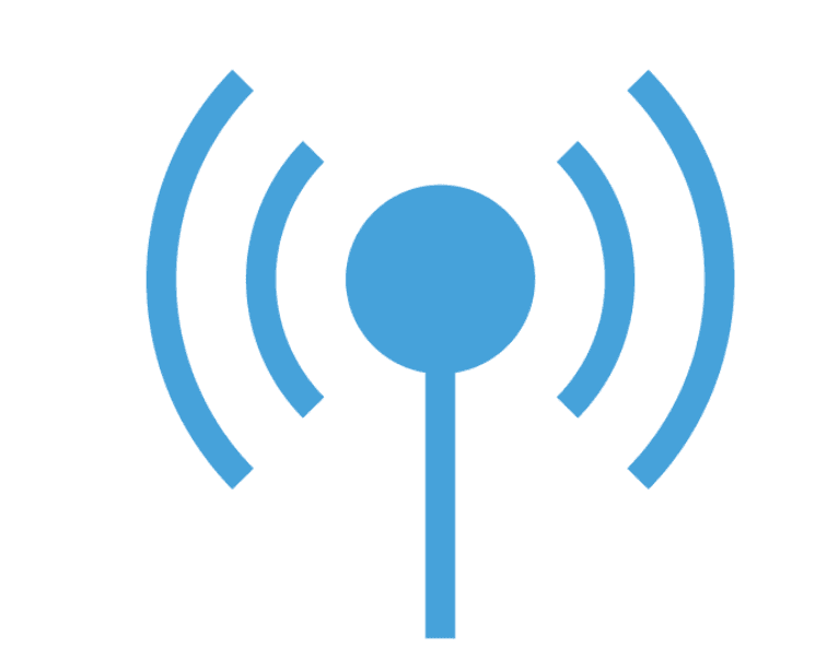 Boat navigating around buoys